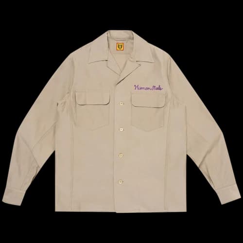 Human Made Open Collar Shirt 'Beige'