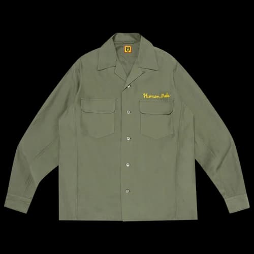 Human Made Open Collar Shirt 'Green'