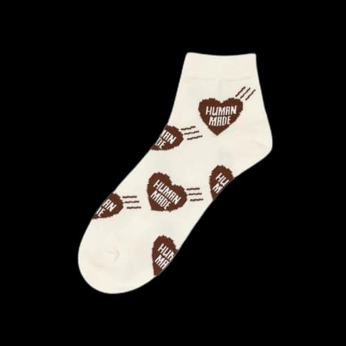 Human Made Heart Short Socks 'Brown'
