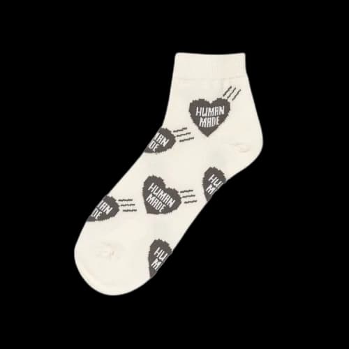 Human Made Heart Short Socks 'Grey'