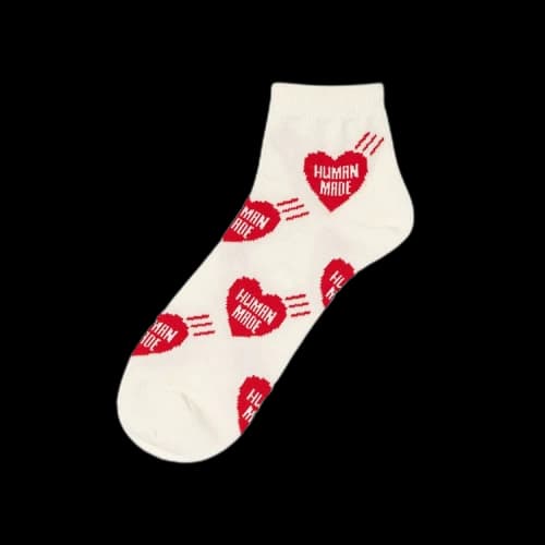 Human Made Heart Short Socks 'Red'