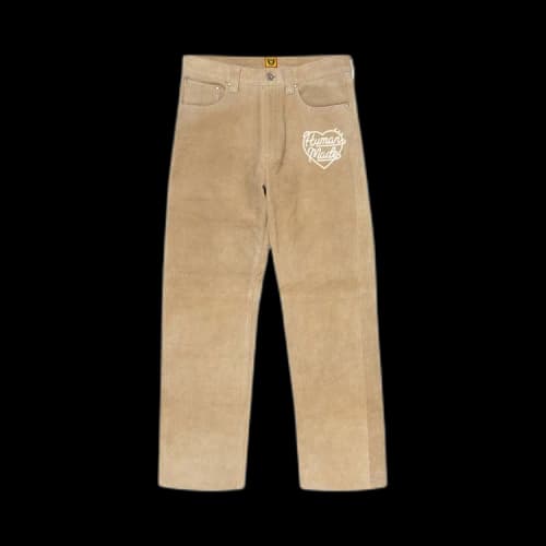 Human Made Suede Leather Pants 'Beige'