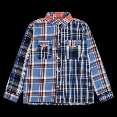 Human Made Crazy Check Long-Sleeve Shirt 'Blue'