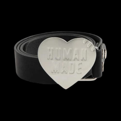 Human Made Heart Leather Belt 'Silver'