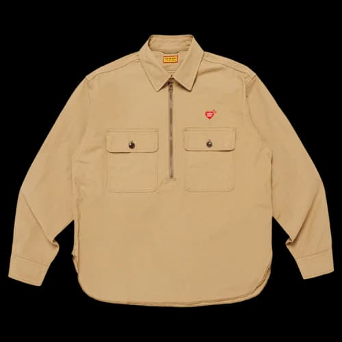 Human Made Zip-Up Work Shirt 'Beige'