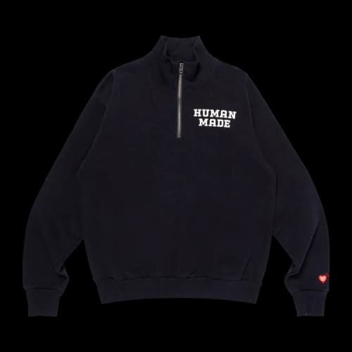 Human Made Half Zip Sweatshirt 'Navy'