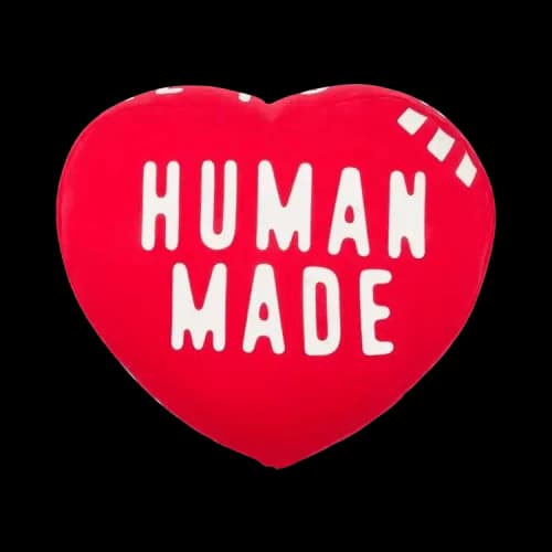 Human Made Heart Beads Cushion 'Red'