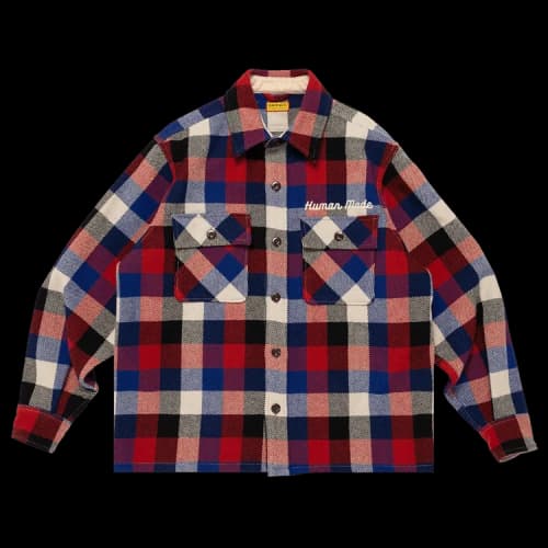 Human Made Wool Check Shirt Jacket 'Red'