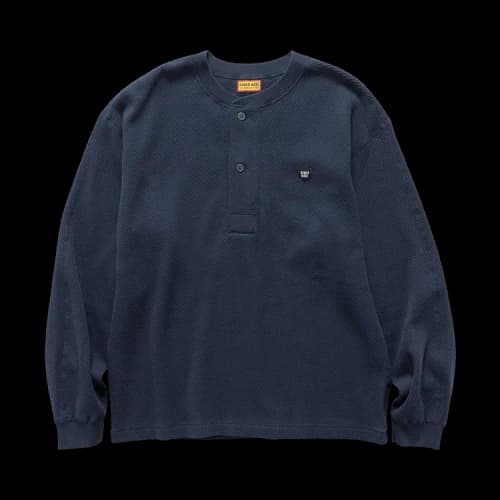 Human Made Henley Neck Shirt 'Navy'
