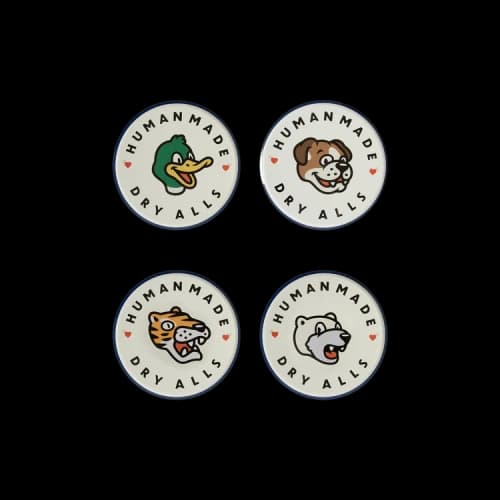 Human Made Animal Coaster Set 'White'