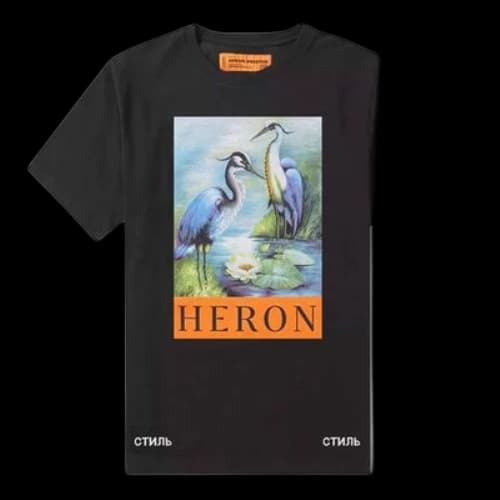 HERON PRESTON Short Sleeve Unisex Black