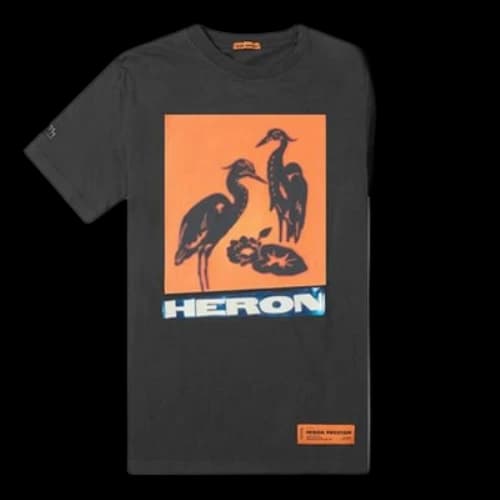 HERON PRESTON Pattern Short Sleeve Black