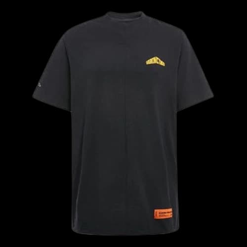 HERON PRESTON Alphabet Logo Printing Short Sleeve Black