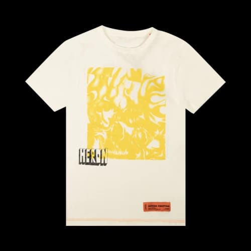 Heron Preston Box Skull T-Shirt 'White/Yellow'