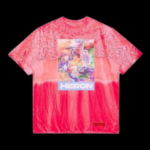 HERON PRESTON SS20 Painting Logo Printing Short Sleeve Unisex Red