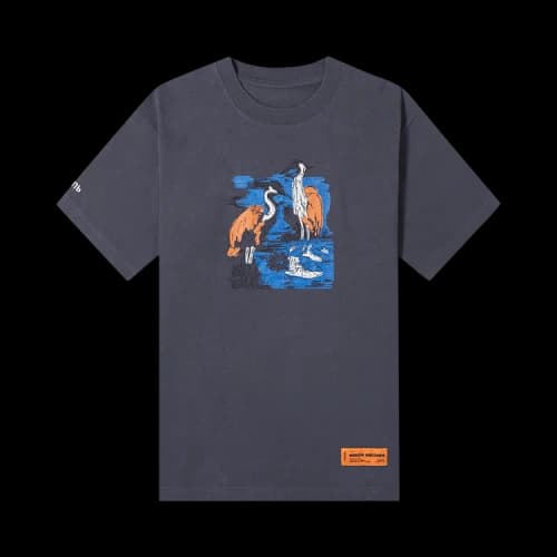 Heron Preston Embroidered Herons Regular T-Shirt 'Total Eclipse/White'