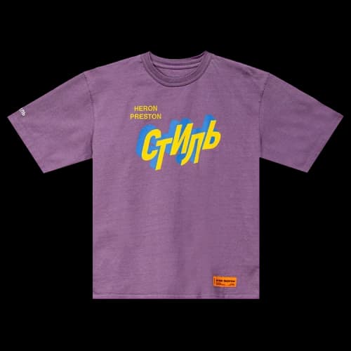 Heron Preston CTNMB Poster Tee 'Purple'