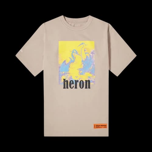 Heron Preston Herons Oversized T-Shirt 'Taupe/Yellow'