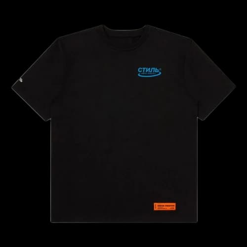 Heron Preston CTNMB Logo T-Shirt 'Black/Blue'