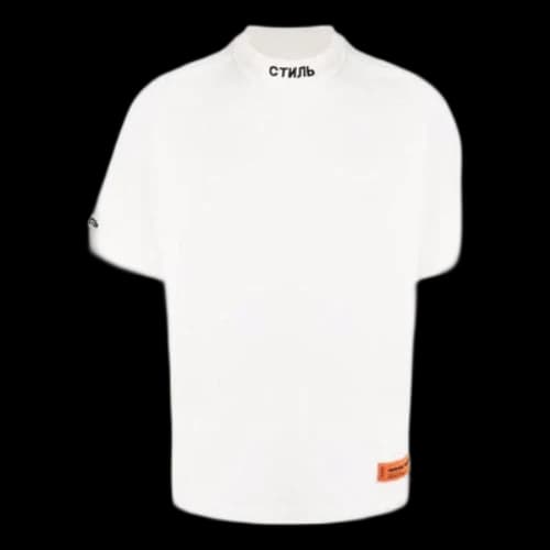 HERON PRESTON SS22 CTNMB Turtleneck T-shirt 'White Black'