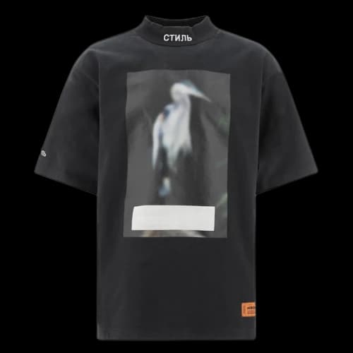 Heron Preston Mock Neck Censored Heron T-Shirt Black