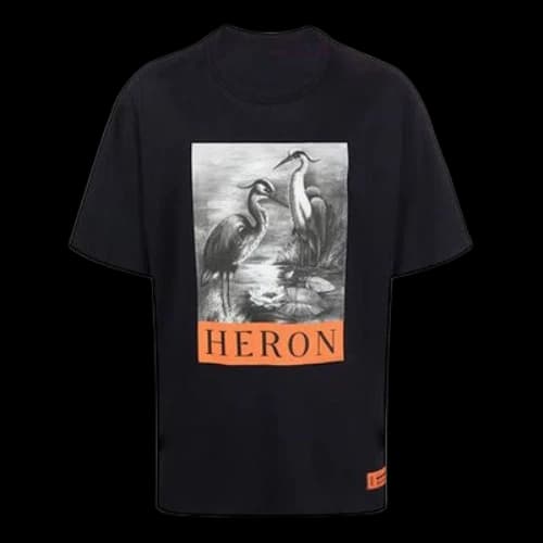 HERON PRESTON SS22 Heron Logo T-shirt 'Black'