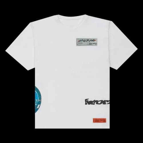 Heron Preston Deep Fried Short-Sleeve Tee 'White/Light Blue'