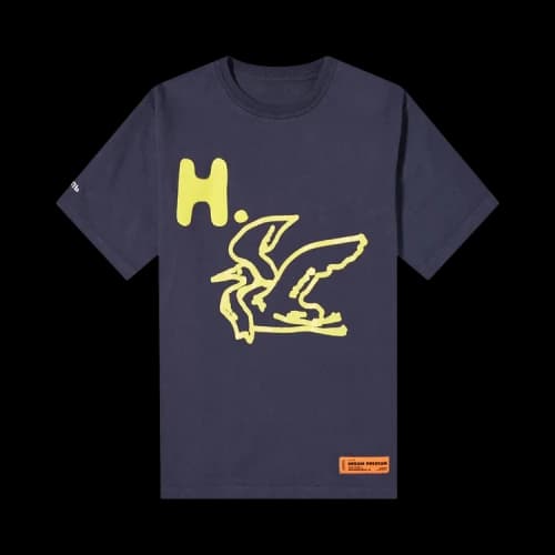 Heron Preston Flying Heron Tee 'Anthracite/Yellow'