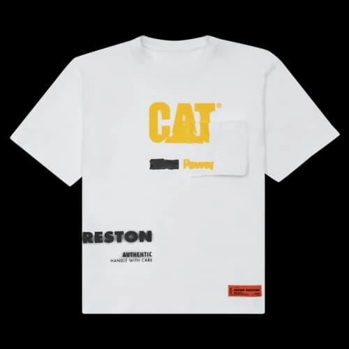 Heron Preston x Caterpillar T-Shirt 'White/Yellow'