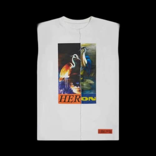 Heron Preston Split Herons Tee 'White/Orange'