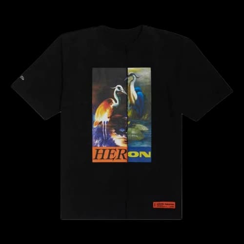 Heron Preston Split Herons Tee 'Black/Orange'