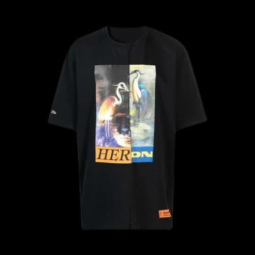 Heron Preston Split Herons Oversized T-Shirt Black Multi