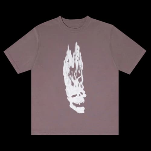 Heron Preston Flaming Skull Short-Sleeve Tee 'Grey/White'
