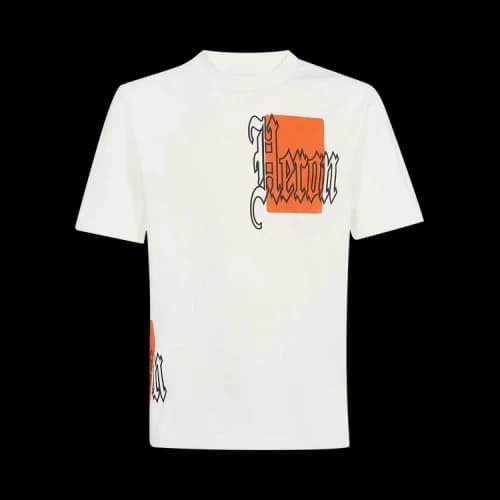 Heron Preston Gothic Color Blocks Short-Sleeve Tee 'White/Orange'