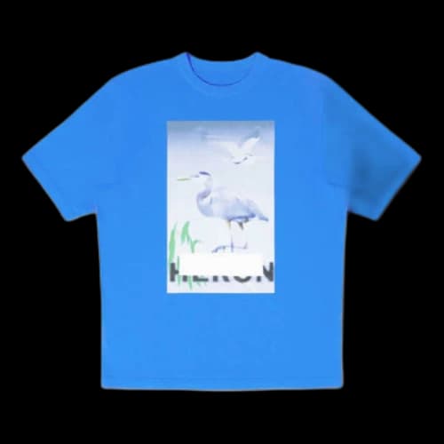HERON PRESTON SS23 Censored Heron T-shirt 'Blue'