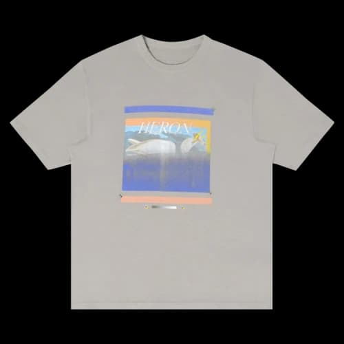 Heron Preston Misprinted Heron Short-Sleeve Tee 'Grey/Navy'