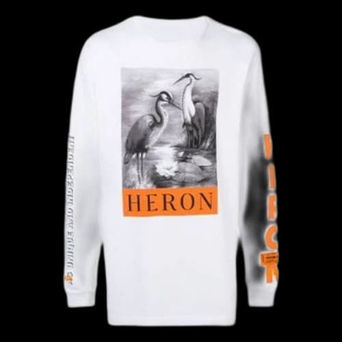 HERON PRESTON Printing Long Sleeves White