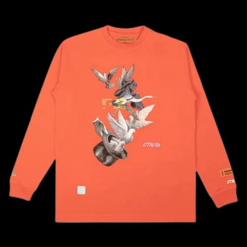 Heron Preston Doves Long-Sleeve T-Shirt 'Orange'