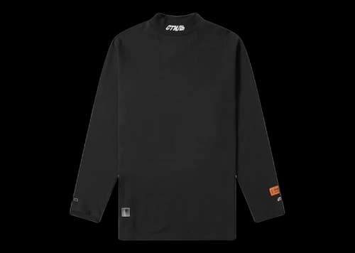 Heron Preston CTNMB Mock Neck Longsleeve T-Shirt Black
