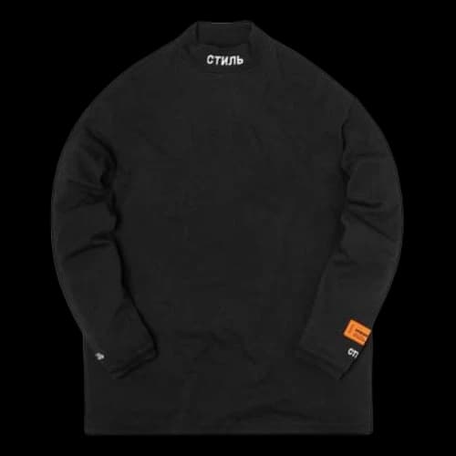HERON PRESTON High Collar Long Sleeves Black