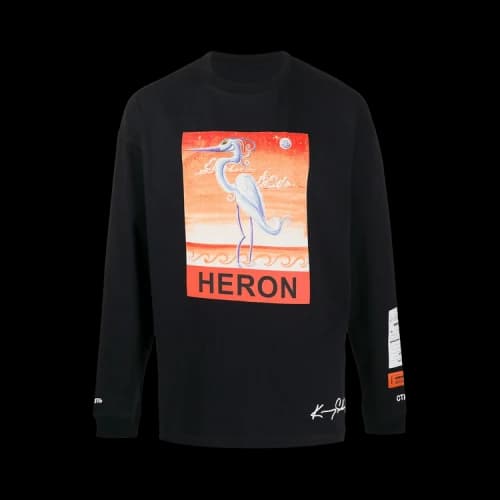 Heron Preston Heron Print Long-Sleeve T-Shirt 'Black'