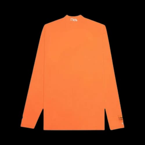 Heron Preston CTNMB Long-Sleeve Turtleneck 'Orange/White'