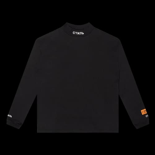 HERON PRESTON CTNMB Long-Sleeve Turtleneck T-shirt 'Black'