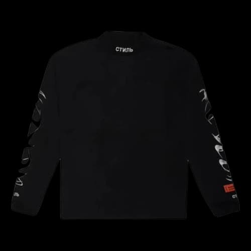 HERON PRESTON HP Brush Long-Sleeve Turtleneck T-shirt 'Black White'