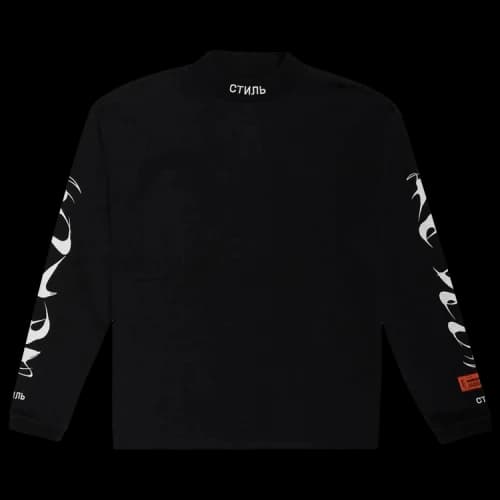 Heron Preston HP Brush Long-Sleeve Turtleneck 'Black/White'