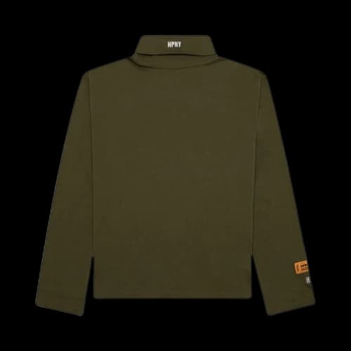 Heron Preston Logo Patch Rollneck Long-Sleeve T-Shirt 'Dark Olive'