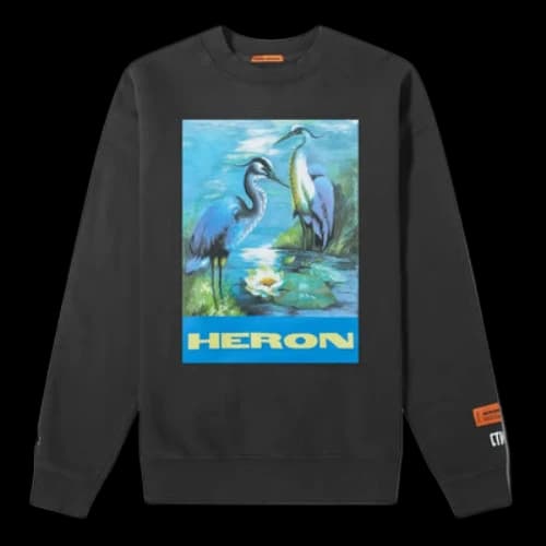 HERON PRESTON Heron Crew Sweatshirt 'Black'