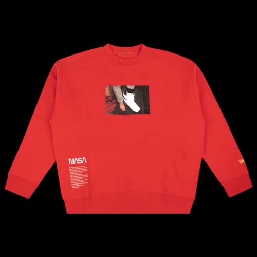 Heron Preston NASA Photo Crew Neck Sweatshirt 'Red'