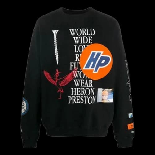 HERON PRESTON Logo Printing Sports Black