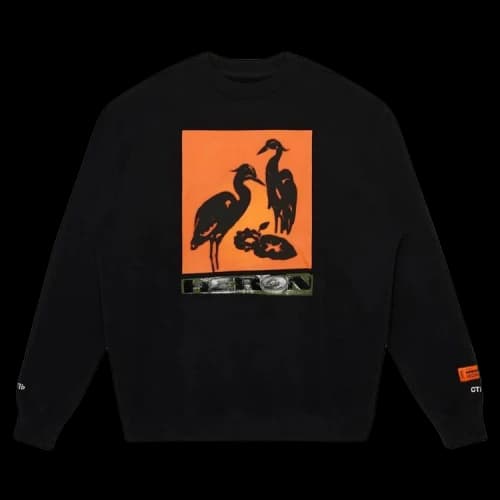 Heron Preston Nightshift Logo T-Shirt 'Black/Orange'